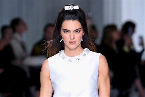 kendall jenner versace leggings|Kendall Jenner Graces the Versace Runway a Few Hours After .